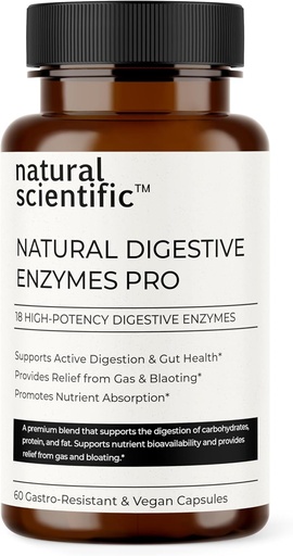 [BRSRAYY6O56AICDF] Digestive Enzymes Pro - 18 Natural Enzymes for Digestion from Papaya, Pineapple & More - with Probiotics and Prebiotics - Plant-Based - 60 Capsules - Premium Dietary Supplement