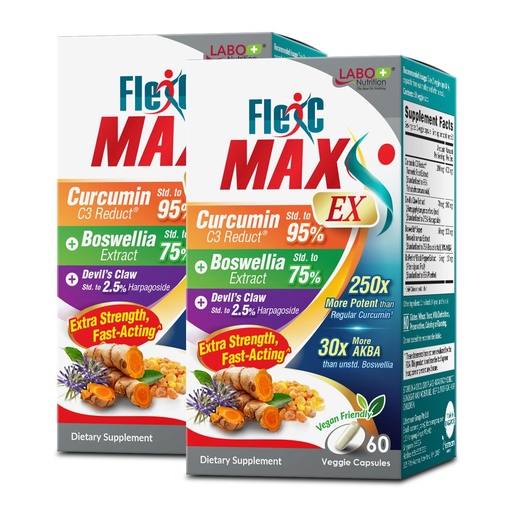 [BRSRE2YFO4NWGDLG] LABO Nutrition FlexC MAX EX with Turmeric Curcumin C3 Reduct 95% Tetrahydrocurcuminoids, Bioperine, Boswellia Extract & Devil’s Claw, Effective Antioxidation, Joint & Body Discomfort Relief x2
