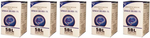 [BRSWKEAFAZYQCEIV] Ginkgo Biloba 1x tabletta SBL Homeopátia - 25 g (5 db-os csomag)