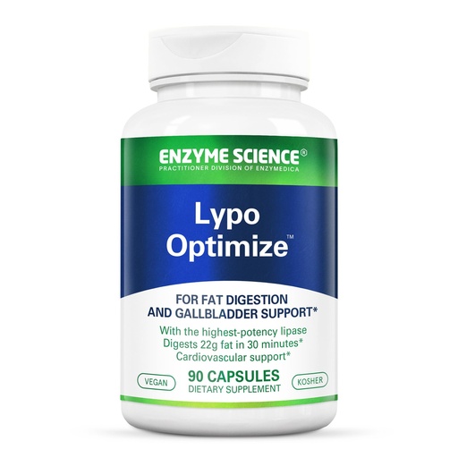 [BRSWYFTQCAIGGE3G] Enzyme Science Lypo Optimize – Advanced Lipase Digestive Enzyme Formula for Fat Digestion & Gut Support – Vegan & Kosher Capsules – 90 Count
