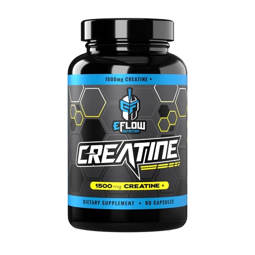 [BRSROAQKPMPQK3TH] eFlow Creatine Capsules, HCL Creatine Pills - Creatine Supplement for Men & Women, Muscle Builder, Endurance, Strength, with AstraGin and Senactiv (1500mg, 90 Capsules)