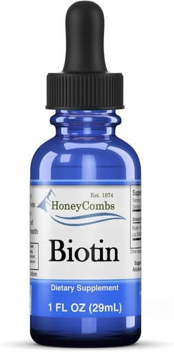 [BRSWIYTYBIOQCC3G] Biotin Liquid Drops Made in USA - Great for Hair, Skin, Nails 500% DV zerbitzatu bakoitzeko - 36 zerbitzatu Edukiontzi bakoitzeko - Great for Men, Women, Children - Vegan bitamina B7 Liquid - Bulk Tamainak ere eskuragarri