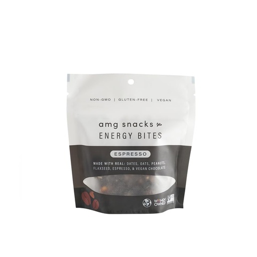 [BRSWYGD3AF4G23TG] AMG Snacks Espresso Energy Bites | 4.3 oz, Pack of 3 (36 Bites Total) | Date and Nut Energy Snacks Protein Bars | Non GMO, Gluten Free, Vegan Protein Bites | Made with All Natural Ingredients