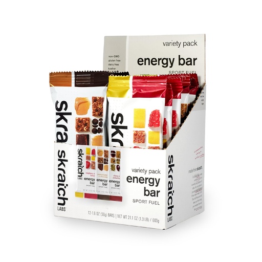 [BRSWGZL5OJ7BSCQ4] Skratch Labs Energy Bar | Variety Pack (12 Pack) | Plant Based Healthy Snack | Low Sugar, Plant Protein, Ancient Grains | Non-GMO, Gluten Free, Soy Free, Vegan, Kosher