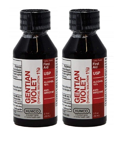 [BRSWIFIOBRYRY3TA] Gentian Violet Topical Solution 1% USP 2 oz (Pack of 2)