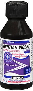 [BRSWGYI7OAPW23D6] Humco Gentian Violet Topical Solution 2% - 2 oz, Pack of 2