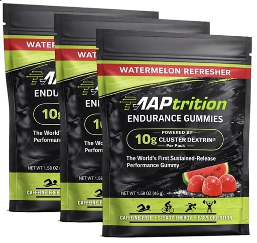 [BRSRGC33OEBQ2CQY] Endurance Gummies – 10g Cluster Dextrin Sustained-Release Energy Chews | No Caffeine, No Crash | for Runners, Cyclists & Hybrid Athletes | 3 Pack
