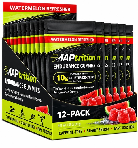 [BRSRYZT3AV5BQHQ3] Endurance Gummies – 10g Cluster Dextrin Sustained-Release Energy Chews | No Caffeine, No Crash | for Runners, Cyclists & Hybrid Athletes | 12 Pack