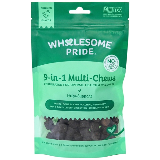 [BRSRACTQDMFB4YDU] Wholesome Pride 9-in-1 Dog Multifunctional Soft Chews – Joint Pain Relief, Hip & Joint Support, Immune, Skin, Gut, Heart, Brain Health – Glucosamine, MSM, Chondroitin – 90 Chews