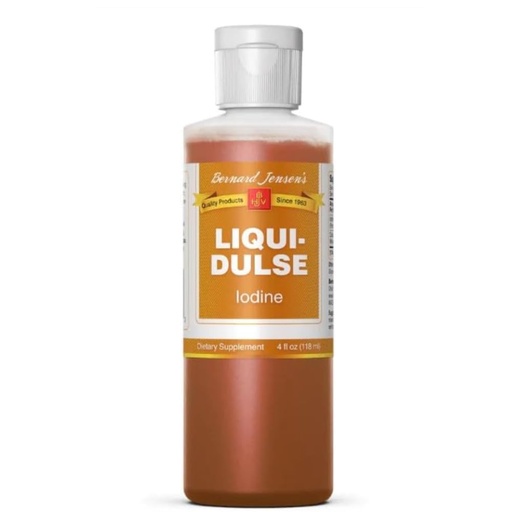 [BRSWIYTYO4AQE3IV] Bernard Jensen's Liqui-Dulse Iodine 4 fl oz (118 mL), Dulse Seaweed Liquid, Iodine (from Potassium Iodide) 225mcg 150%, No GMOs, No Stearates, Made in USA, Since 1935