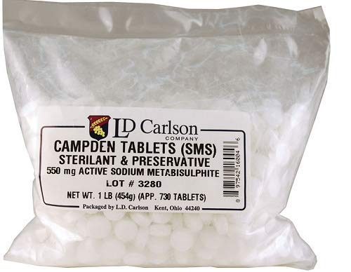 [BRSWGGAROR7WEAAV] Campden Tablets Sodium Metabisulphite 1 lb.