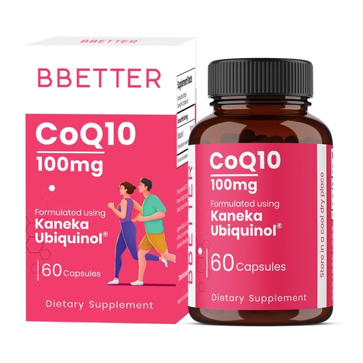 [BRSWYA32BEMRSEYZ] BBETTER CoQ10 – 100 mg with Kaneka Ubiquinol®, Active Form of Coenzyme Q10 -Supports Cellular Health & Natural Energy Production- High-Absorption Formula - 60 Softgels