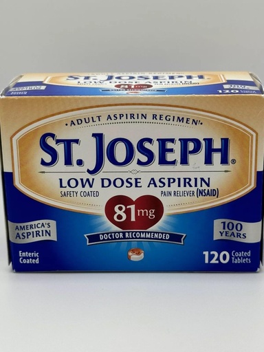 [BRSWG233BYAQGD3U] ANGIEHAIE Joseph Low Dose Aspirin 81 mg Micro Tablets - 120 ct, Pack of 4