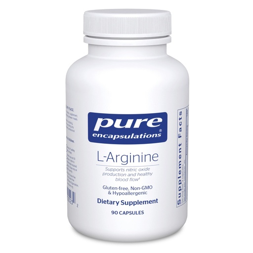 [BRSWIYIZCF5QED3K] Pure Encapsulations L-Arginine - 1,400 mg - Support Nitric Oxide Production - Heart Health & Blood Flow - Gluten Free & Non-GMO - 90 Capsules