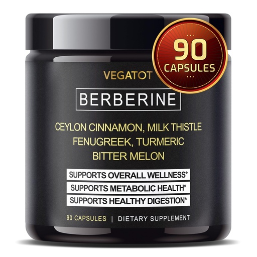 [BRSRMZYNCEPAMYD6] Berberine Supplement with Ceylon Cinnamon, Turmeric, Milk Thistle, Fenugreek *USA Made and Tested* Immune System, Cardiovascular & Gastrointestinal Support*