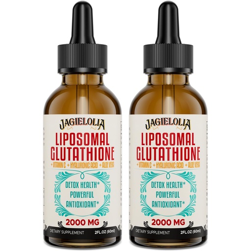 [BRSROGI3CF6AIETG] Jagielolia 2000MG Liposomal Glutathione Liquid, Made in The USA, Reduced Glutathione Supplement, Enhanced Absorption, Non-GMO, Powerful Antioxidant for Immune System, Energy, Aging Defense, 4 Floz