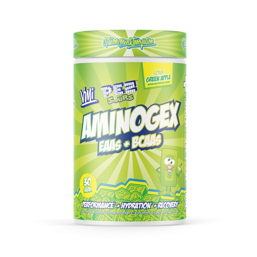 [BRSREFL4BMIWKE3D] VMI Sports Aminogex Ultra | EAA + BCAA Powder | Amino Acid + Hydration Recovery Drink with Electrolytes, Betaine and Glutamine | (30 Servings) (PEZ Sour Green Apple)