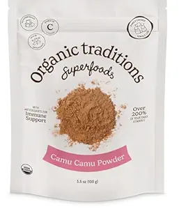 [BRSWKH36DEBQCEAU] Organic Traditions Camu Camu Berry Powder Organic Superfood Great for Smoothies and More,100g/3.5oz Bag