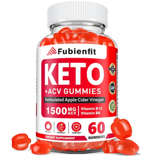 [BRSRAGA7DECBQCL4] Fubienfit Keto ACV Gummies for Women - Apple Cider Vinegar Gummies with Mother, B Vitamins, Pomegranate & Beet Root - Metabolism, Vegan, Sugar-Free, 60 Ct
