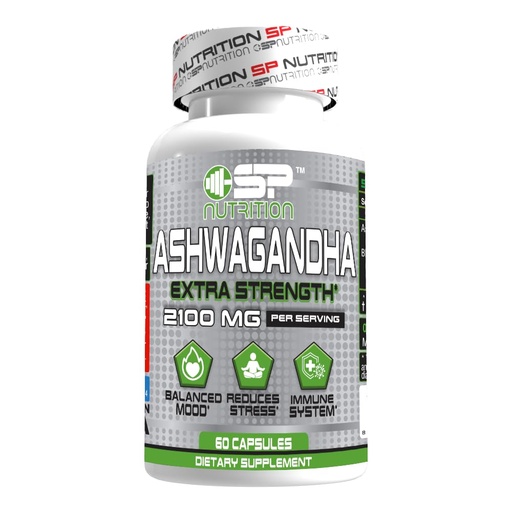 [BRSRECT4A5YGMHL2] Ashwagandha Extra Strength Supplement, 2100mg per Serving, 60 Capsules, Stress & Mood Support
