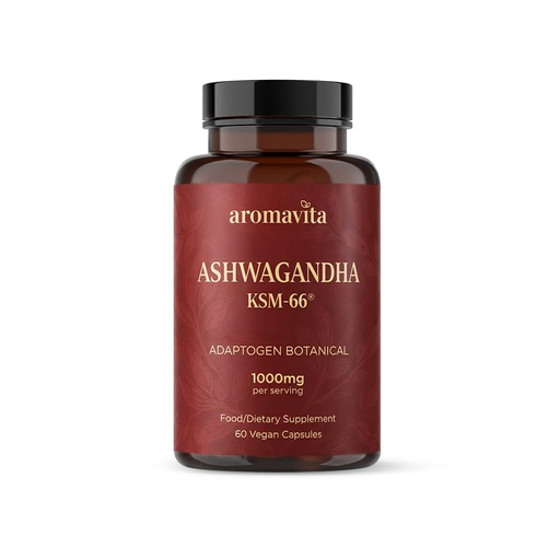 [BRSRGYILOYHGC3LH] Ashwagandha Capsules – KSM-66® 1000mg Daily Dose – Pure Organic Root Powder Extract Ayurvedic Supplement - Stress Relief & Sleep Support Supplement - Supports Balanced Energy Levels.