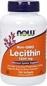 [BRSWIEYOBEHRS2LE] Now Foods Lecithin 19 Grain 1200 mg 100 Softgel
