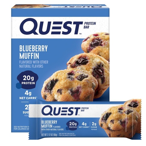 [BRSWGYY3DEFQAEQ6] Quest Nutrition Blueberry Muffin Protein bar, 8.48 Oz (Pack Of 4)