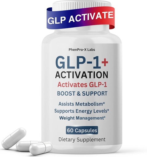 [BRSRA23RPMBWYD3V] GLP-Activate, GLP-1 Supplements for Women and Men, Provides Overall Health Support, Take Before Meal- 60 Capsules (30 Rich Servings)