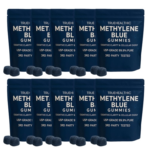 [BRSRGEL5AUIWCFD3] Ten Packs of Methylene Blue Gummies, Cognitive Support & Mental Focus, Vegan Non GMO Formula, Clean Ingredient Profile, Easy Gummy Format, 30 Gummies (10)