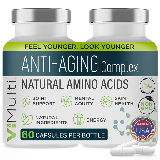 [BRSWK2YFCN5BAGY7] ViMulti Amino Acid Supplement Capsules with L-Arginine, L-Ornithine HCl, L-Glutamine, L-Lysine, Glycine, Ornithine Alpha-Ketoglutarate, Dietary Amino Formula for Women Men, 60 Capsules 2 Pack