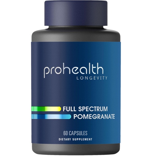 [BRSRABLYCQIBAGTZ] ProHealth Full Spectrum Pomegranate Supplement 60 Capsules, Heart Support with Pomegranate Extract&Pomegranate Juice Powder