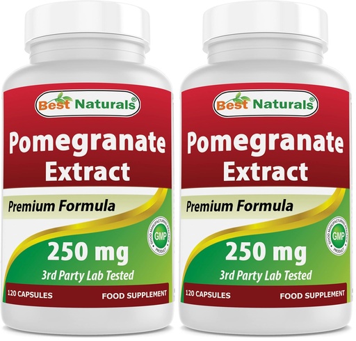[BRSRGFI7B4HBEYIU] Best Naturals Pomegranate Extract 250 mg 120 Capsules (Pack of 2)