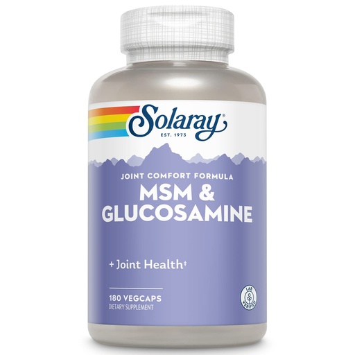 [BRSWIYQEDEMAM2TA] Solaray MSM and Glucosamine Capsules, 180 Count