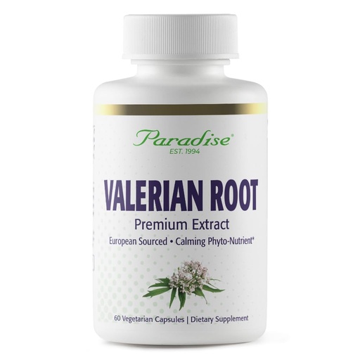 [BRSWIYAOBF7BCEI5] Paradise Herbs Valerian Root, European Sourced Active Whole Spectrum Extract, Vegan, Non-GMO, Gluten Free, 250 mg 60 Vegetarian Capsules