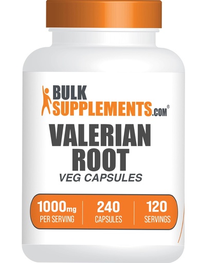 [BRSRMA35PMHAGELU] BulkSupplements.com Valerian Root Capsules - Valerian Root Extract, Valerian Root Supplement - Herbal Supplement, Gluten Free, 2 Capsules per Serving, 240 Capsules (Pack of 1)