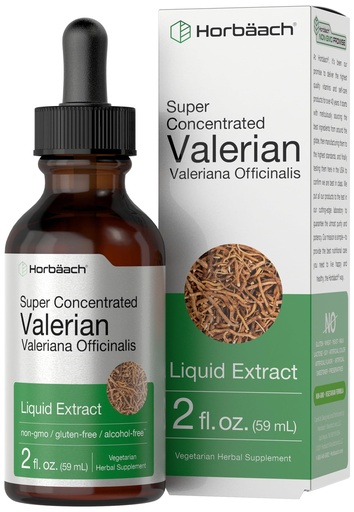 [BRSWGHA2BN5QAFI3] Horbäach Valerian Root Extract Drops Alcohol Free | 2 fl oz | Super Concentrated Liquid | Vegetarian, Non-GMO & Gluten Free
