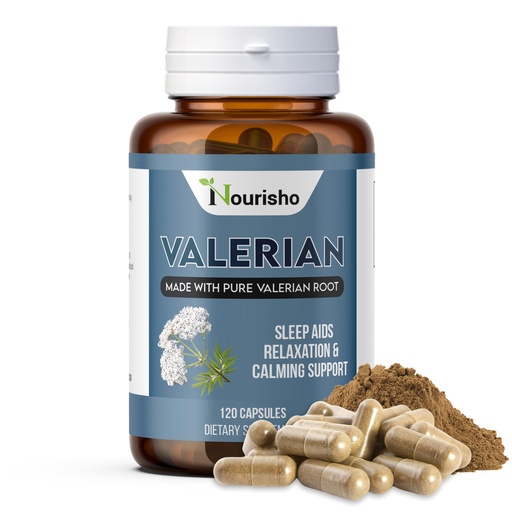 [BRSROA36CV7RODLF] Valerian Root for Sleep Capsules 500mg, 120CT valarian Root Supplements for Sleep, Valeriana Powder Capsules, Valerian Root Extract for Adults, valeriana capsulas - GMP Certified, Non GMO