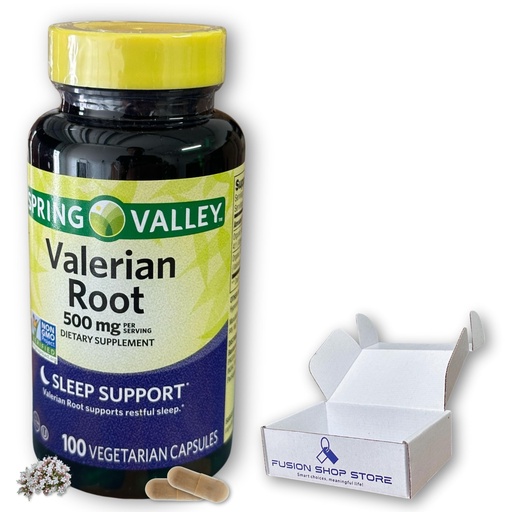 [BRSROZALCBYWEH3K] Valerian Root 500mg- Vegan Capsules 100 Ct (Pack of 1), Boxed By Fusion Shop Store