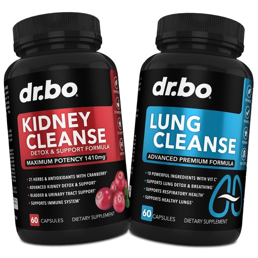 [BRSROZD6AF4A433F] DR. BO Kidney Cleanse & Lung Support Pills - Premium Herbal Formulas to Support Kidney & Lung Health