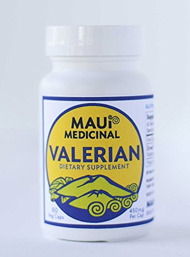 [BRSWKYABAJ5WAGT2] Maui Medicinal - Valerian Root 60 Veggie Capsules - 450 mg per Capsule Organically Grown
