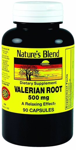 [BRSWIZ33OBYBWF3C] Nature's Blend Valerian Root 500 mg 90 Capsules