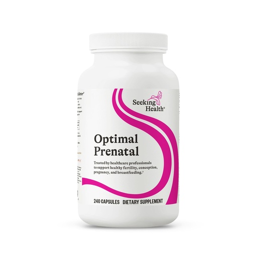 [BRSWIFYCCQPRQGQ5] Seeking Health Optimal Prenatal - Supplement with Vitamin B12, L-Methylfolate, & Choline - Vegetarian Supplement to Support Optimal Prenatal Health - 240 Capsules