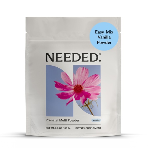 [BRSRGH33BMIA4YDK] Needed. Prenatal Multivitamin Powder with Choline - for Prenatal, Pregnancy, Breastfeeding, Postpartum | Expertly-Formulated & Third-Party Tested | Vanilla Flavor, 30-Day Supply