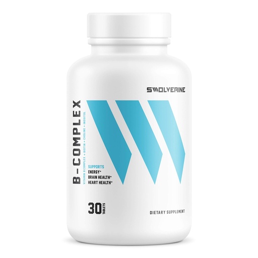 [BRSWYYAECEPAIELH] Swolverine B-Vitamin Complex | B-Complex Including B12, B1, B2, B3, B5, B6, B7, B9, Folic Acid, Choline, Inositol, and Biotin, Supports Stress, Energy and Healthy Immune System - (30 Servings)