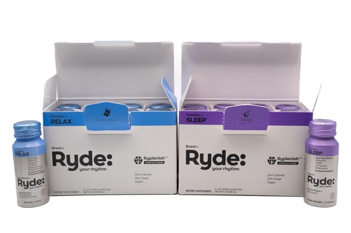 [BRSREAIPOYNGYDI3] Ryde Shots, Relax + Sleep, Melatonin, GABA, L-Theanine & Chamomile, Zero Calories, Zero Sugar, Pack of 16