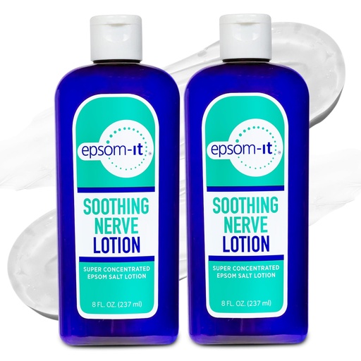 [BRSRAAL7BNYRMHL7] Epsom-It Soothing Nerve Lotion - Epsom Salt Magnesium Lotion, Topical Magnesium Cream with Capsaicin & Arnica to Provide Comfort for Legs, Knee and Feet, 8.0 oz., 2-Pack