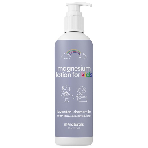 [BRSRACAYBEMBSADF] Lavender Magnesium Lotion for Kids & Magnesium Lotion for Babies with Chamomile | Soothes Tired Legs, Supports Restful Sleep, Moisturizes Sensitive Skin, 8 fl oz (237 mL) by M3