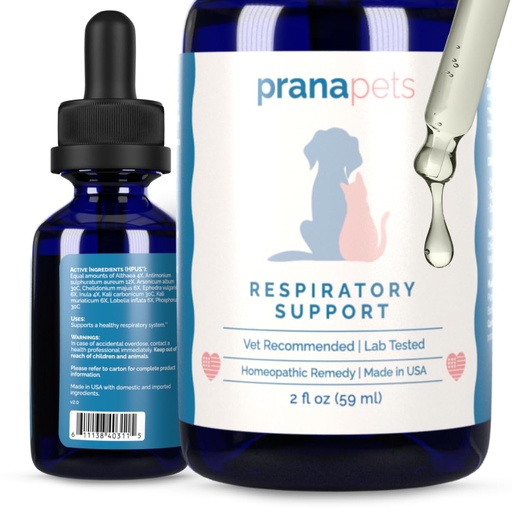 [BRSWGAL2CEORSCLA] PranaPets Respiratory Support Supplement for Dogs & Cats | Naturally Promotes Optimal Respiratory Function in Pets | Safely aids with Symptoms of Seasonal Allergies