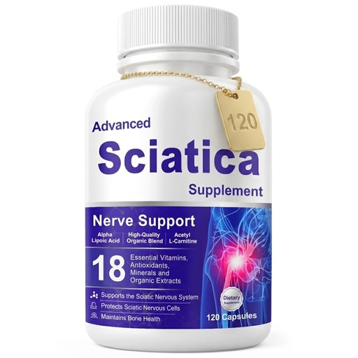 [BRSRYZT4O4HQOA32] Sciatica Pain Soothing, Sciatica Ease Supplements with Alpha Lipoic Acid & Vitamin B Complex, 18 in 1 Premium Capsules-Maintain Bone Health, 120 Count