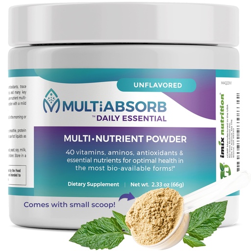 [BRSROAYZBUFB4FDJ] MultiAbsorb~Daily Essential, Multi-Nutrient Powder for Optimal Health, Vitamins, Minerals, Antioxidants, No Fillers or Preservatives, Natural, Non-GMO, 30 Servings (Unflavored)